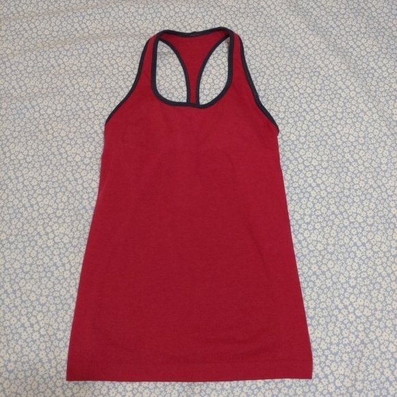 Lululemon Ebb And Flow Racerback Tank In Red Size 4 - Picture 2 of 11